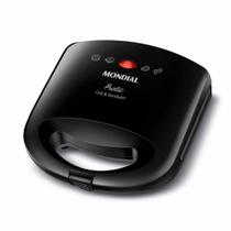Sanduicheira Grill Elétrica Mondial 2 em 1 Antiaderente 750W Lâmpada Piloto SN-01