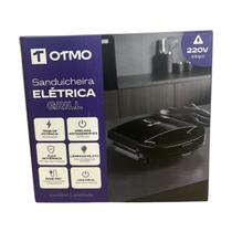 Sanduicheira grill eletrica preta, 220 v - 750 w - otmo Sanduicheira grill eletrica preta, 220 v - 750 w - otmo
