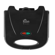 Sanduicheira Grill Kian Chapa Antiaderente, Alças Antitérmicas e 750W de Potência, Preto, 127V