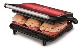 Sanduicheira Grill Master Press Inox Red Mondial 1000w Antiaderente