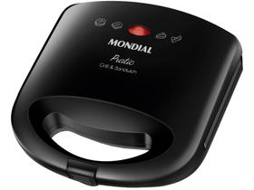 Sanduicheira/Grill Mondial Pratic SN-01 Preto 750W - Antiaderente