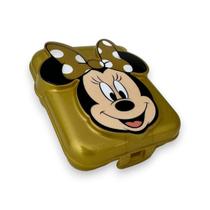Sanduicheira Infantil Minnie Mouse 3D Dourada Escola Relevo Sanduicheira Infantil Minnie Mouse 3D Dourada Escola Relevo