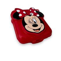 Sanduicheira Infantil Minnie Mouse 3D Vermelha Escola Relevo