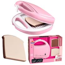 Sanduicheira Infantil Realista New Le Chef Rosa Brincando De Cozinha Menina Utensilio Com Acessórios