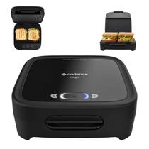 Sanduicheira Misteira Elétrica Compacta Antiaderente Portátil Lancheira Para Café da Manhã 750W Cadence Click 127v