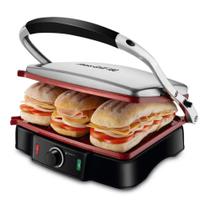 Sanduicheira Mondial Press Grill 180 Red Ceramic Preto/Inox 2000W 127V - PG-02 Sanduicheira Mondial Press Grill 180 Red Ceramic Preto/Inox 2000W 127V - PG-02