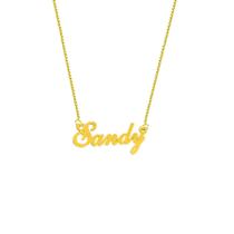 Sandy colar de nome personalizado folh ouro 18k Sandy colar de nome personalizado folh ouro 18k