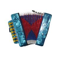 Sanfona Infantil Acordeon Gaita 3 Baixos 7 Teclas Mini Azul. - Max Mídia