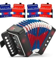 Sanfona Infantil Acordeon Gaita 3 Baixos 7 Teclas Mini Colorida Sanfona Infantil Acordeon Gaita 3 Baixos 7 Teclas Mini Colorida