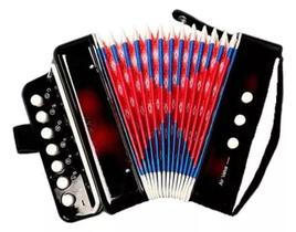 Sanfona Infantil Acordeon Gaita 3 Baixos 7 Teclas Mini Colors