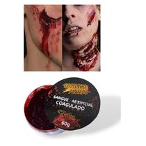 Sangue Coagulado Artificial Halloween 60g Rostinho Pintado Sangue Coagulado Artificial Halloween 60g Rostinho Pintado