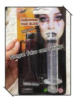 Sangue Falso Artificial Para Maquiagem Com Seringa Halloween