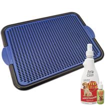 Sanitário Canino Higiênico Toalete Pipi Dog + Xixi Certo Xixi Não Educador Tapete Plástico Azul Sanitário Canino Higiênico Toalete Pipi Dog + Xixi Certo Xixi Não Educador Tapete Plástico Azul