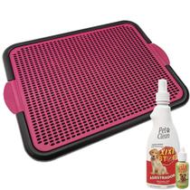 Sanitário Canino Higiênico Toalete Pipi Dog + Xixi Certo Xixi Não Educador Tapete Plástico Rosa Sanitário Canino Higiênico Toalete Pipi Dog + Xixi Certo Xixi Não Educador Tapete Plástico Rosa