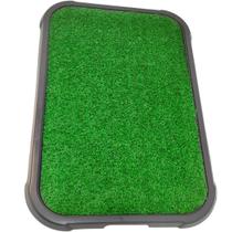 Sanitário Canino Xixi Pet Grama Sintética Lavável Grande 65x45 - O Plano Pet