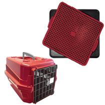Sanitario Higienico Pet Canino +Caixa Transporte N1 Vermelho Sanitario Higienico Pet Canino +Caixa Transporte N1 Vermelho