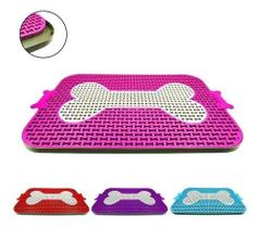 Sanitário Higiênico Pet Canino Tapete Xixi Rosa Dog 65x40x2cm