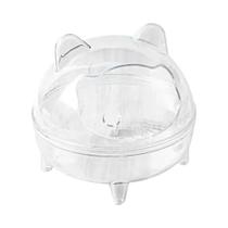 Sanitário Transparente Para Hamster, Chinchila, Gerbil, Urso Dourado E Hamsters Pequenos, Com