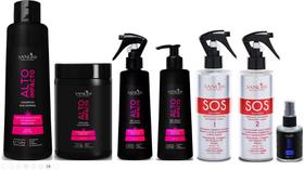 Sanliss Alto Impacto Shampoo 1 L e Máscara 1 Kg e BBC Liquid e BBC Cream e SOS 1 e SOS 2 e Shine Mor