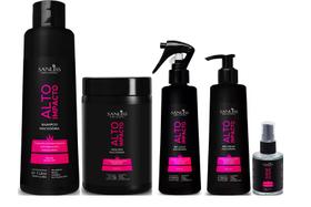 Sanliss Alto Impacto Shampoo 1 Litro e Máscara 1 Kg e BBC Liquid e BBC Cream e Shine Macadâmia