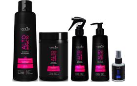 Sanliss Alto Impacto Shampoo 1 Litro e Máscara 1 Kg e BBC Liquid e BBC Cream e Shine Moringa