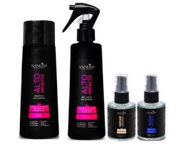 Sanliss Alto Impacto Shampoo e BBC Liquid e Repair Moringa e Shine Moringa