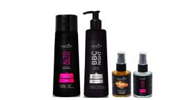 Sanliss Alto Impacto Shampoo e BBC Night e Repair Macadâmia e Shine Macadâmia