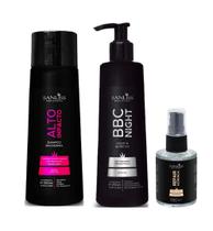 Sanliss Alto Impacto Shampoo e BBC Night e Repair Moringa