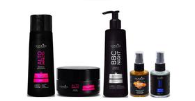 Sanliss Alto Impacto Shampoo e Máscara e BBC Night e Repair Macadâmia e Shine Moringa