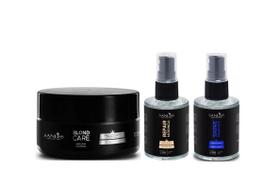 Sanliss Blond Care Máscara Platinum e Repair Moringa e Shine Moringa Sanliss Blond Care Máscara Platinum e Repair Moringa e Shine Moringa