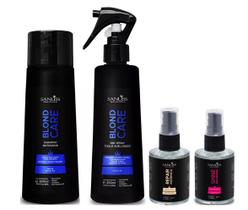 Sanliss Blond Care Shampoo e BBC Spray e Repair Moringa e Shine Macadâmia