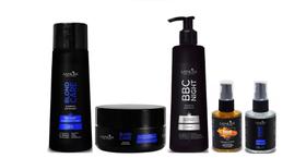 Sanliss Blond Care Shampoo e Máscara e BBC Night e Repair Macadâmia e Shine Moringa