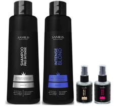 Sanliss Intense Shampoo e Intense Blond e Repair Moringa e Shine Macadâmia