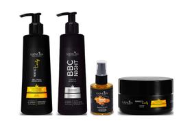 Sanliss Perfect Curly Máscara e BBC Cream Modelador e BBC Night e Repair Macadâmia