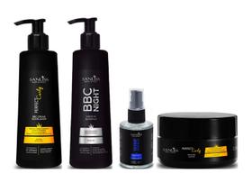 Sanliss Perfect Curly Máscara e BBC Cream Modelador e BBC Night e Shine Moringa