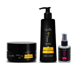 Sanliss Perfect Curly Máscara e BBC Cream Modelador e Shine Macadâmia