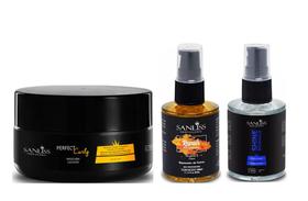 Sanliss Perfect Curly Máscara e Repair Macadâmia e Shine Moringa