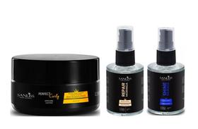 Sanliss Perfect Curly Máscara e Repair Moringa e Shine Moringa Sanliss Perfect Curly Máscara e Repair Moringa e Shine Moringa