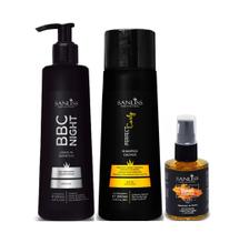 Sanliss Perfect Curly Shampoo e BBC Night e Repair Macadâmia