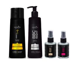 Sanliss Perfect Curly Shampoo e BBC Night e Repair Moringa e Shine Macadâmia