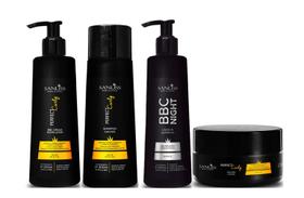Sanliss Perfect Curly Shampoo e Máscara e BBC Cream Modelador e BBC Night