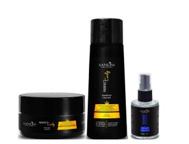 Sanliss Perfect Curly Shampoo e Máscara e Shine Moringa