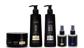 Sanliss Pós-Quimica Máscara e Leave-In Restaurador e BBC Night e Repair Moringa e Shine Moringa