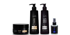 Sanliss Pós-Quimica Máscara e Leave-In Restaurador e BBC Night e Shine Moringa