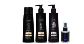 Sanliss Pós-Quimica Shampoo e Leave-In Restaurador e BBC Night e Shine Moringa