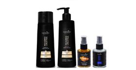 Sanliss Pós-Quimica Shampoo e Leave-In Restaurador e Repair Macadâmia e Shine Moringa