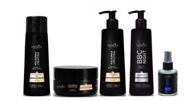 Sanliss Pós-Quimica Shampoo e Máscara e Leave-In Restaurador e BBC Night e Shine Moringa