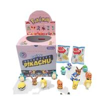 Sanrio Pokémon Figura Lápis Borracha Caixa Cega 32 Pcs Olá Kitty Kuromi Melody Pikachu Escola