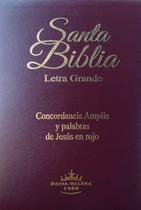 Santa Biblia con Concordancia Amplia y palabras de Jesús en rojo - Letra Grande - Com Zíper - Vinho - Editora Sbb