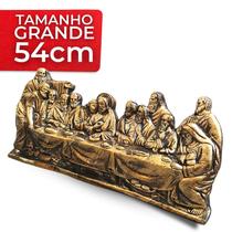 Santa Ceia Imagem Escultura Grande Moderna Para Sala 54cm - Divinário